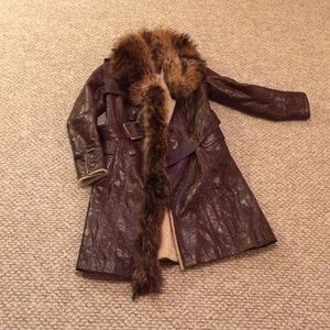 Leather coat